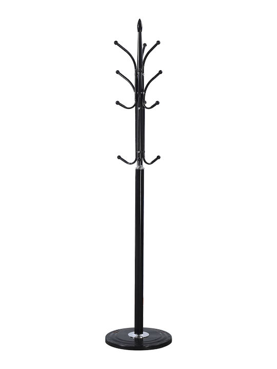 Pakketo Metallic Coat Rack Black Keleste 37x37x175cm