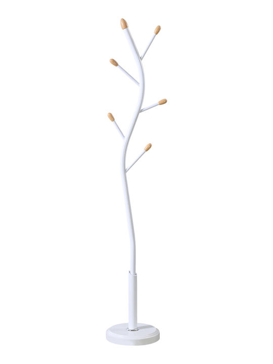 Pakketo Metallic Coat Rack White Portu 30x30x170cm