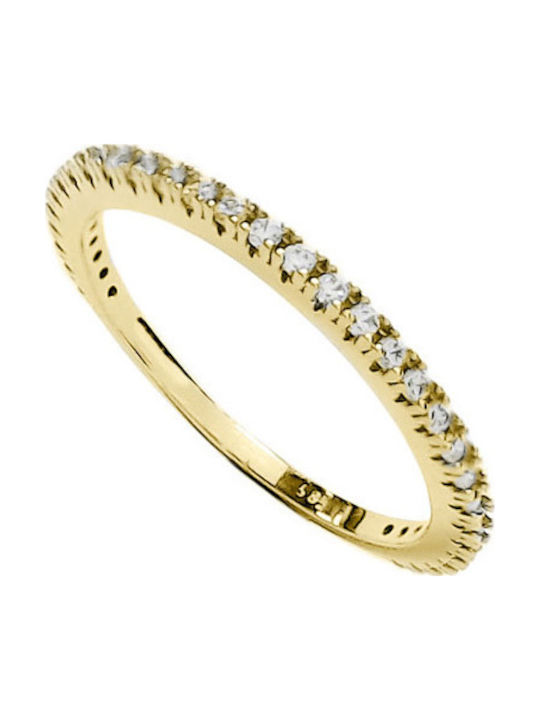 Goldjewels Ring with Zircon made of Gold 9K