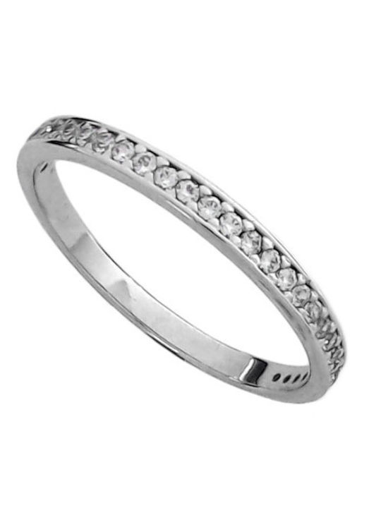 Goldjewels Дамски Пръстен с Циркони от Бяло злато 9K