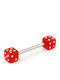 Nire Tongue Piercing Earring Steel Silver / Red