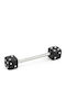 Nire Tongue Piercing Earring Steel Silver / Black
