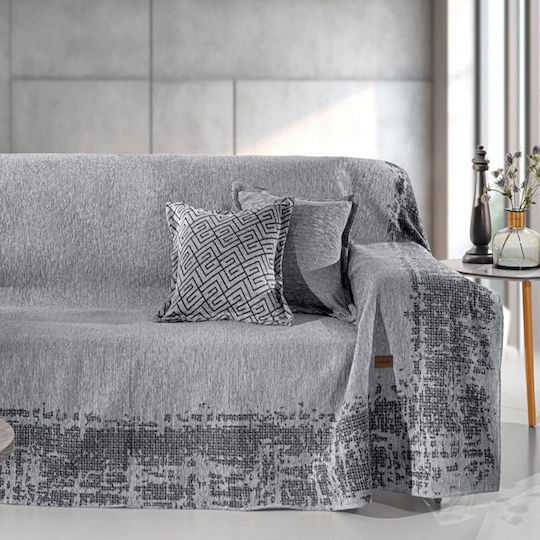 Guy Laroche Omnia Armchair Throw Chenille 180x150cm Silver