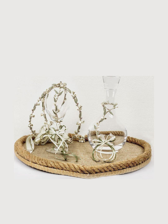 Best Man Set Crystal / Wooden 3pcs