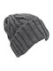 Beanie Unisex Σκούφος με Πλεξούδες σε Γκρι χρώμα