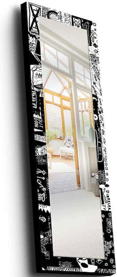 Wallity 755MER1167 Wandspiegel Ganzkörper Rechteckig Schwarze 120x40cm