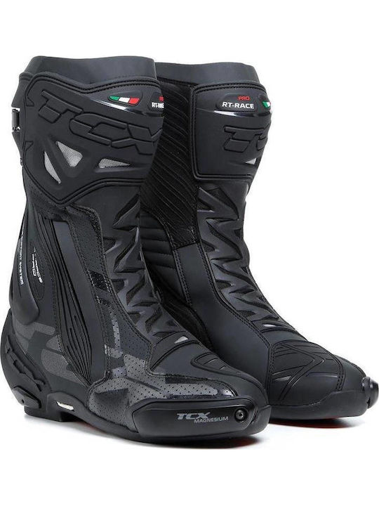 TCX Rt-race Pro Air Ανδρικές Μπότες Μηχανής Δερμάτινες Μαύρες