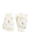 Kids Gloves Fingerless White