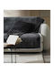 Gofis Home Three-Seater Sofa Throw 2 Sides Jacquard 109x300cm Pearl Grey 109/15