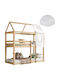 Kinderbett Koje Einzeln mit Matratze Beige 90x190cm