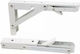 Foldable Metallic Corner Shelf White 105x200mm 18828-19-148
