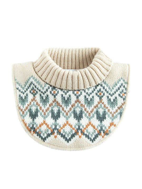 Kinder Schal Gestrickt Beige mit Futter