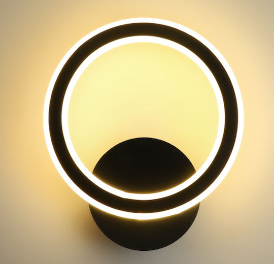 ArkoLight Lamp Wall with Integrated LED and Natural White Light Black 20cm