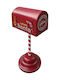 Weihnachtsfigur Metall Briefkasten Rot 17 x 12 x 30 H cm