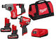 Milwaukee FPH2IW2-502B Set Impact Driver & Hammer 12V with 2 Batteries 5Ah and Case