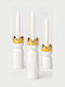 Raeder Christmas Gold Candlestick 11cm