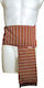 Traditional Woven Striped Belt Tassels Mark150 Burgundy