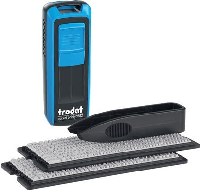 Trodat Printy Typo 9512 Pocket Stamp in Greek Language with Black Ink