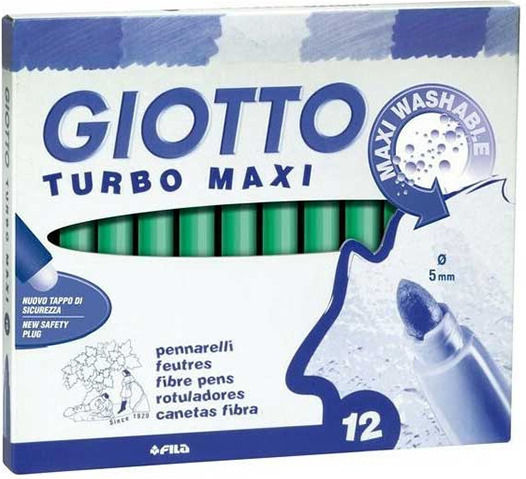 Giotto Turbo Verzi Markere de Desen Set 12buc