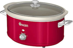 Swan Retro Electrică Cazan 320W cu Capacitate 6.5lt Roșie