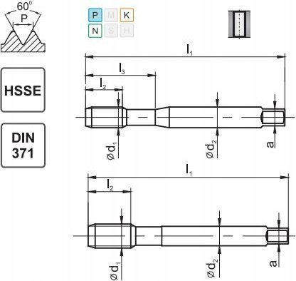Fanar Gewindeschneider Unc 3/8-16 Din-371b 2b Hsse 800
