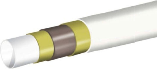 Multilayered Aluminum Pipe Fbm Pex-al-pex Ø16 Without Insulation 1m White