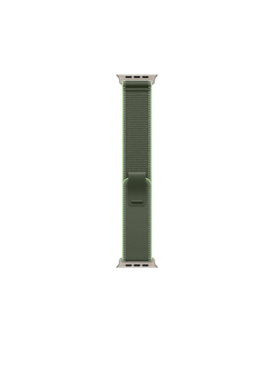 Apple Trail Loop 49mm M/L Каишка Текстил Green/Neon Natural Titanium Finish (Apple Watch 44/45/46mm/Ultra 49mm)