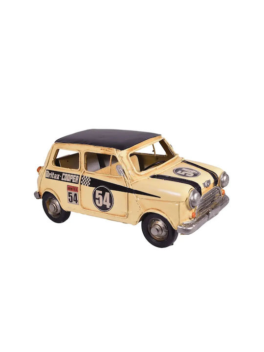 SP Souliotis Antique Decorative Metallic Mini Cooper Car 23cm