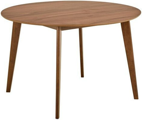 Norsica 991 Round Table Dining Room Wooden Walnut 76x76cm