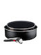 Tefal Ιngenio Σετ Κατσαρόλες από Αλουμίνιο Black 20 & 24cm με Αντικολλητική Επίστρωση 3τμχ