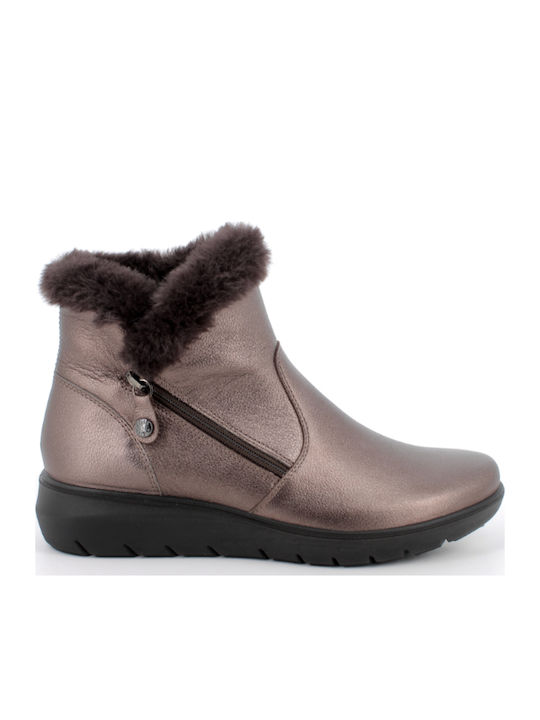 Imac Leather Women's Ankle Boots with Platform ...
