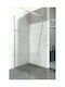 Gloria Panel Duschwand für Dusche mit Schieben Tür 110x195cm Chrom