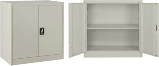 Doppelflügeliger Außenschrank Lite Metallisch Galvanisiert mit Verriegelungsfunktion 90x40x90cm
