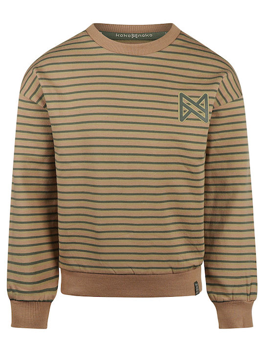 Bluza Pentru Copii Cu Mâneci Lungi Maro