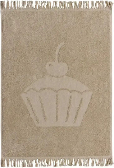 Kentia Vetro Handtuch aus 100% Baumwolle in Beige Farbe 40x60cm