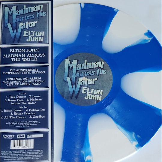 Elton John Madman Across Water Blue White 1 Vinyl