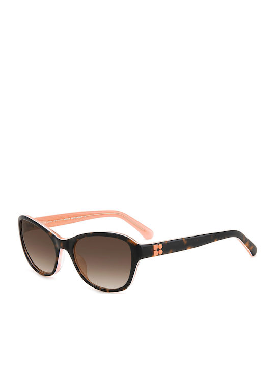 Kate Spade Women's Sunglasses with Brown Tartaruga Plastic Frame and Brown Gradient Lens