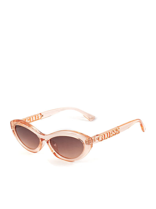 Guess Women's Sunglasses with Pink Plastic Frame and Brown Gradient Lens
