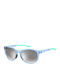Under Armour Women's Sunglasses with Blue Plastic Frame and Gray Lens UA0014GSMVU