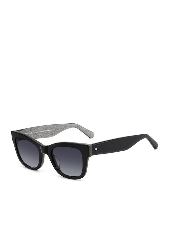 Kate Spade Women's Sunglasses with Black Plastic Frame and Black Gradient Lens