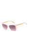 Guess Women's Sunglasses with Beige Plastic Frame and Brown Gradient Lens GU00099 25F