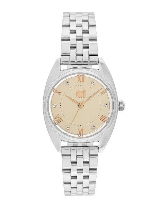 Visetti Women's Watch with Silver Metal Bracelet
