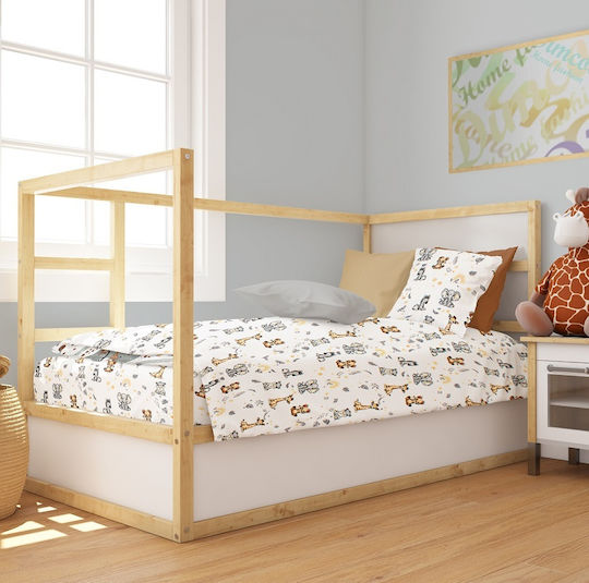Dimcol Baby Duvet Cover White-grey 120x160cm