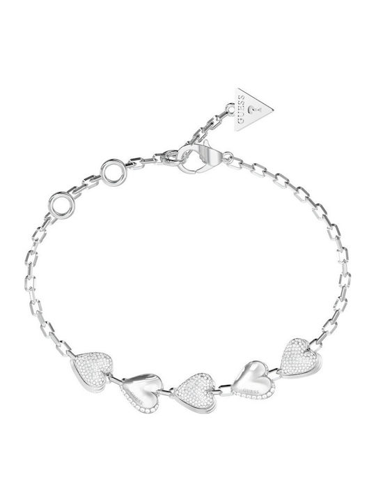 Guess Women's Bracelet with Heart Design in Ste...