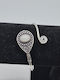 Silver Plated Opening Bracelet Moonstone Elegant Handmade Jewelry