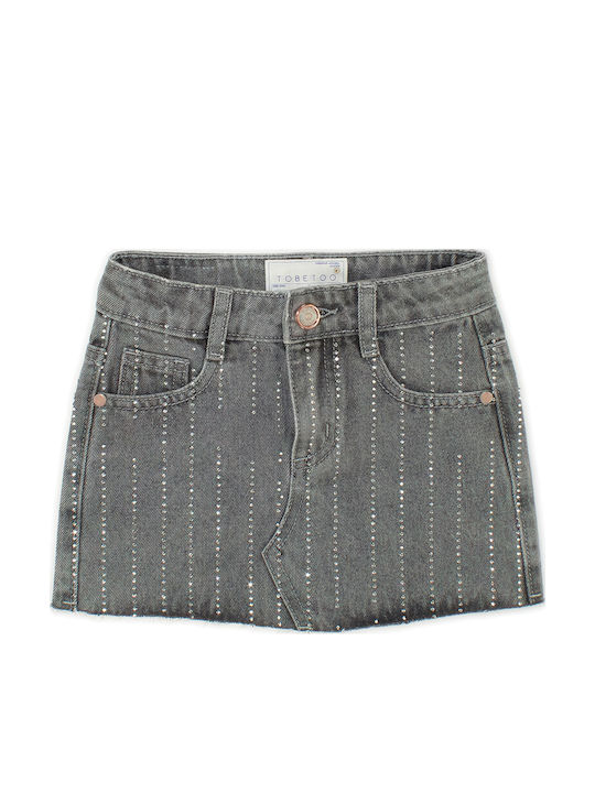 Kids' Denim Skirt Gray
