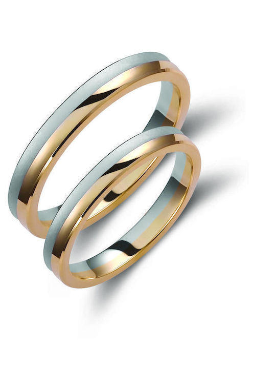 Valauro – Inele De Nuntă 9k Design Bicolor Modern 3.00mm