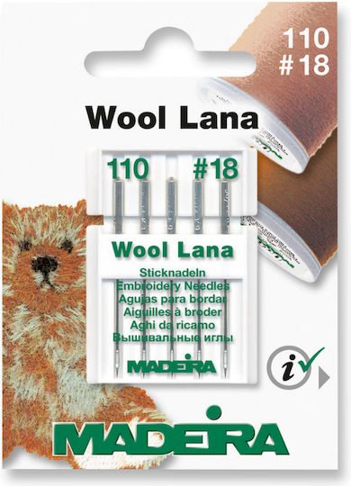 Set 5 Sticknadeln Feinheit 110 Madeira Wolle 9452