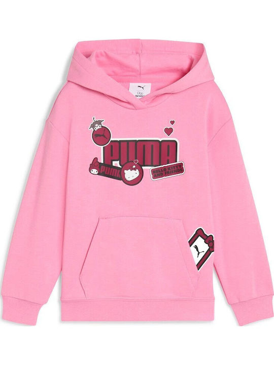 PUMA Παιδικό Φούτερ με Κουκούλα Ροζ Hello Kitty