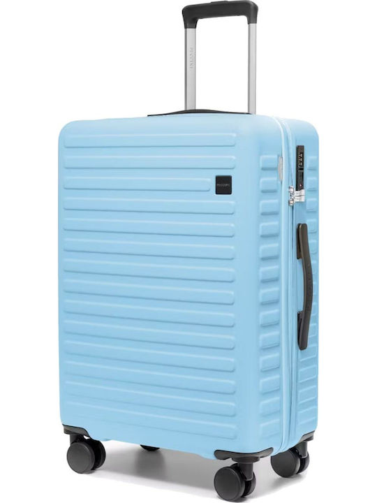 Puccini Munich Mittlerer Hartschalenkoffer Blau mit 4 Rädern